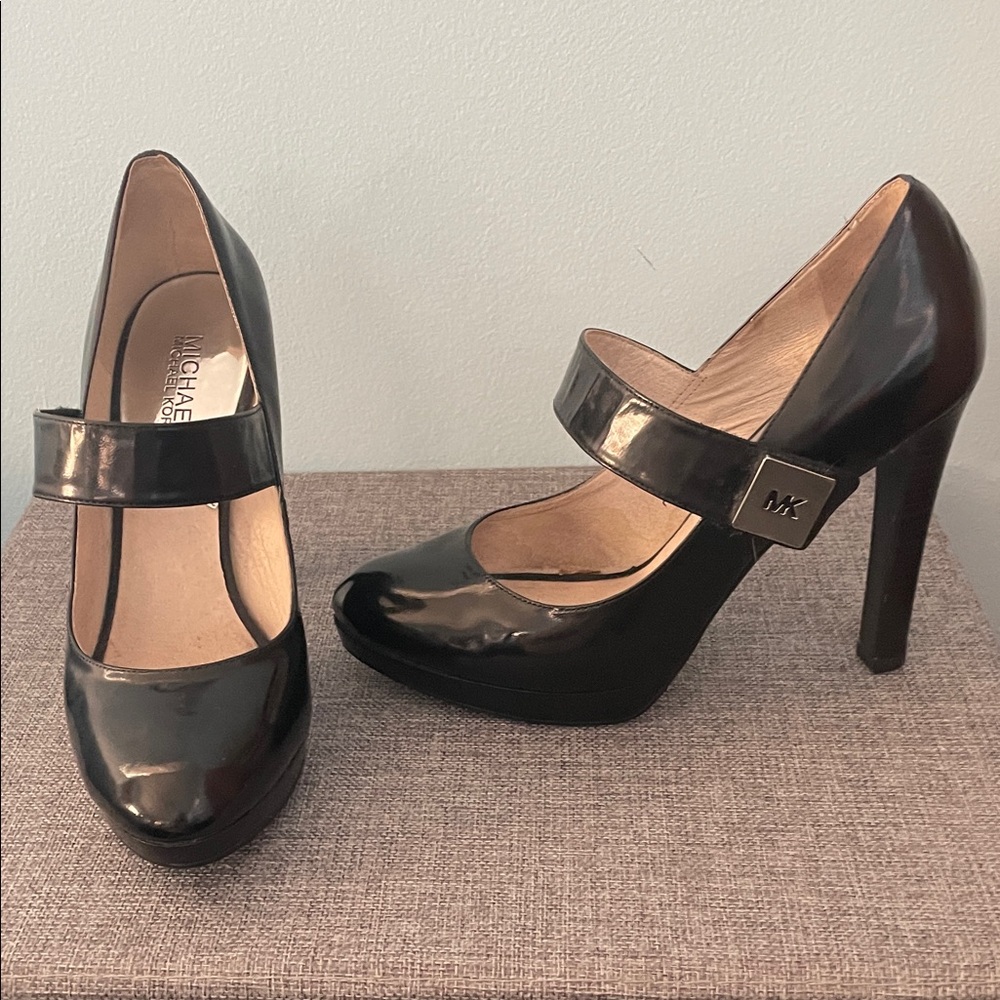 Michael Kors Glossy Black Mary Jane Heels